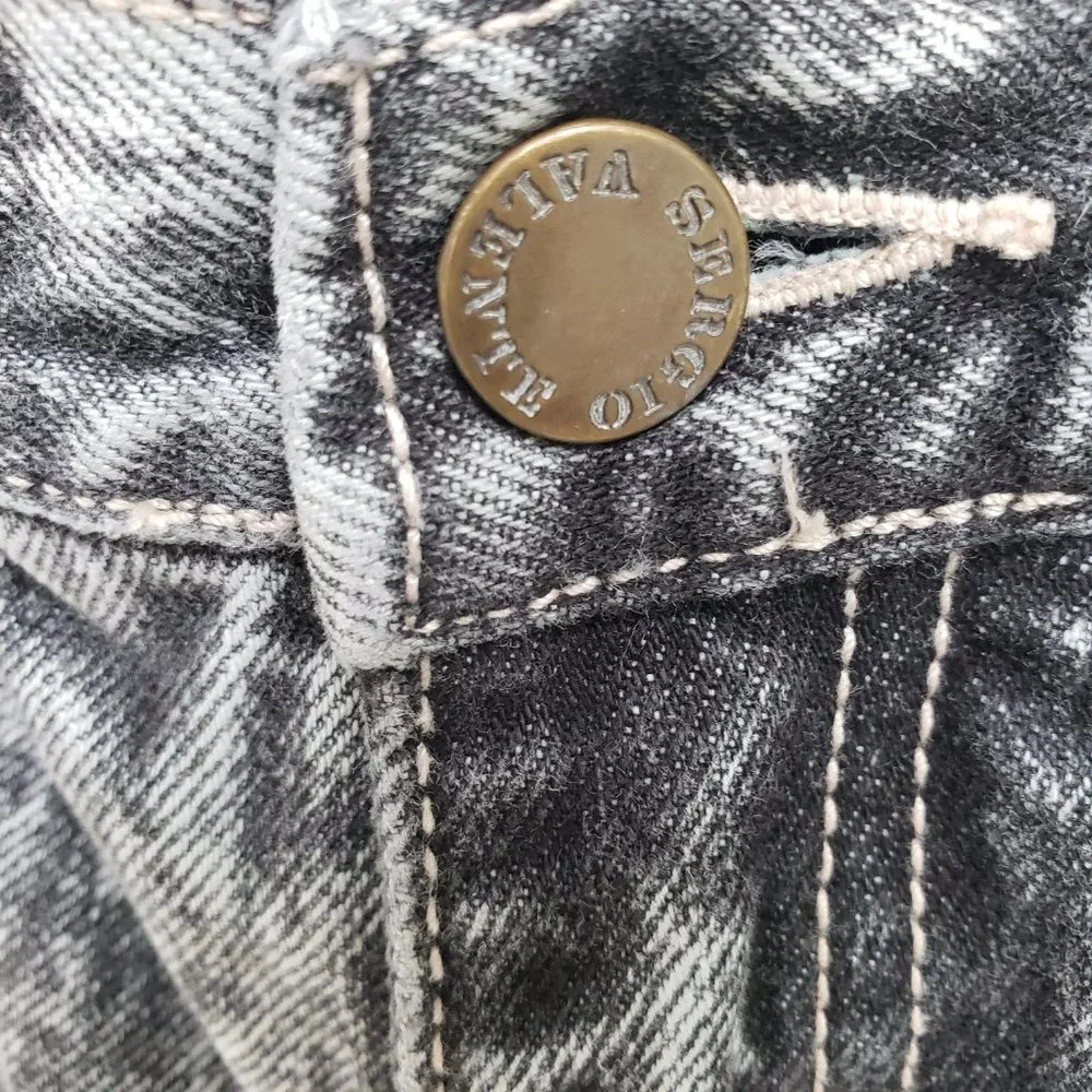 Sergio Valente Vintage 80s Acid Wash Mom Jeans Ankle Zip Tapered